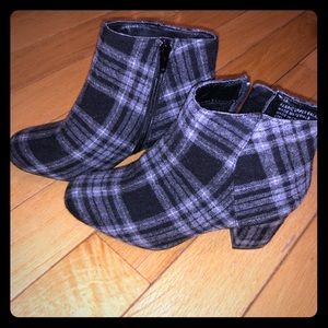Plaid booties